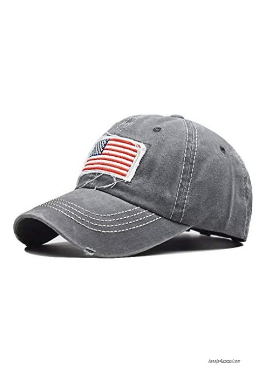 Women's Crisscross Ponytail Hats Baseball Caps Adjustable Washed Trucker Dad Hat