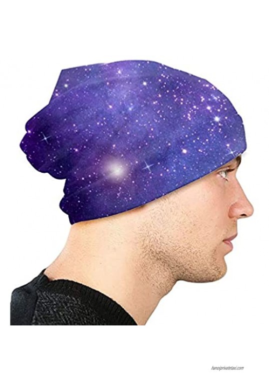 antkondnm Cosmic Galaxy Space Pattern Adult Men's Knit Hat Beanie Hat Unisex Cap