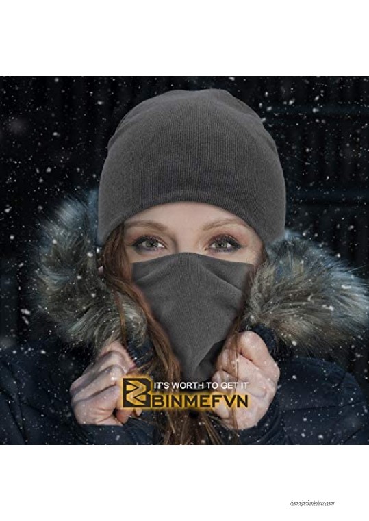 B BINMEFVN Winter Beanie Watch Cap for Men Women - Unisex Slouchy Beanies Skull Cap for Cold Weather