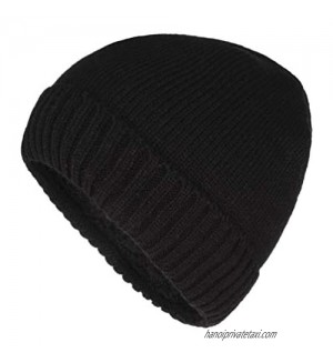 Connectyle Men's Acrylic Watch Hat Daily Beanie Cap Sherpa Lined Warm Winter Hat