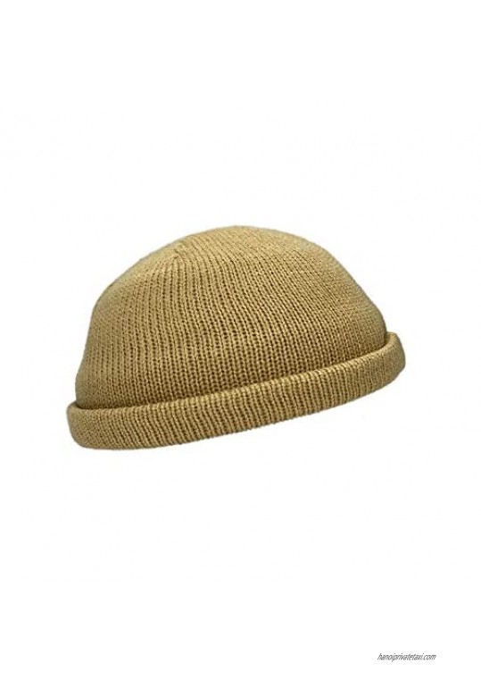 Croogo Brimless Skull Cap Plain Knitted Docker Watch Hat Rolled Cuff Harbour Hat Winter Beanie Sailor Worker Hats