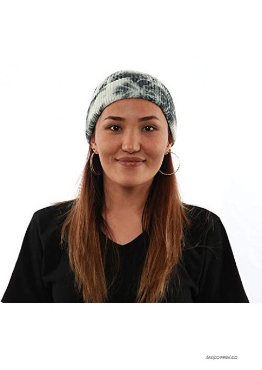 kejea Beanie Hats Men Women Ski Knit Slouchy Tie Dye Caps Winter Plain Sleep Skull