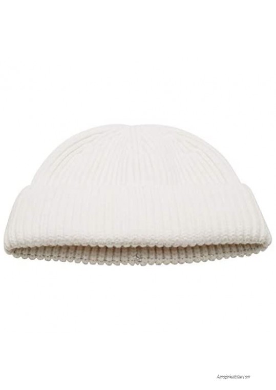 MaxNova Knit Cuff Short Fisherman Beanie for Men Women Warm Hats Winter
