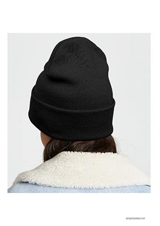 MgaKN Unisex Featured Soft Autumn and Winter Keep Warm Knit Ups Logo Knitting Beanie Hats for Men/Women