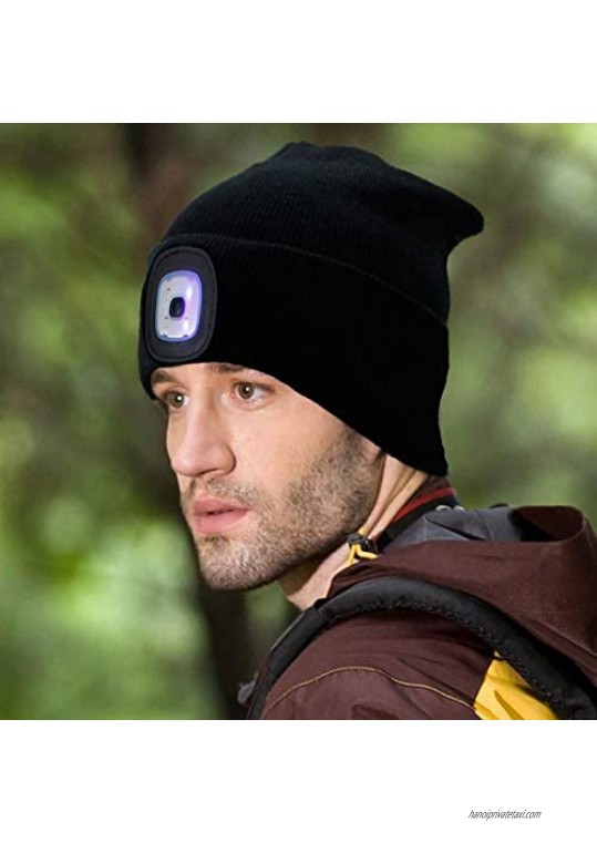 Semper Paratus Winter Soft Stretchy Knit Beanie Built-in LED - Options: Batteries or Rechargeable