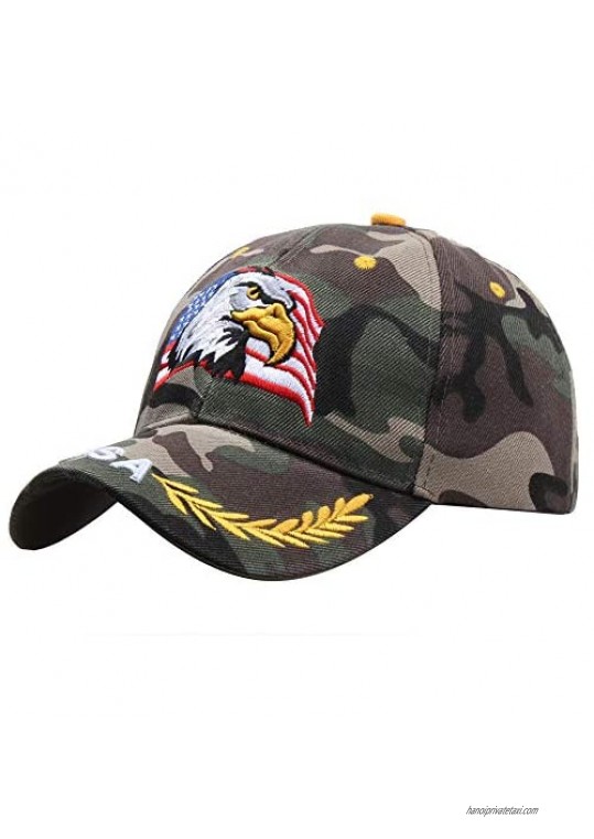 American Flag Eagle Baseball Cap Outdoor Trendy Cap for Men and Women