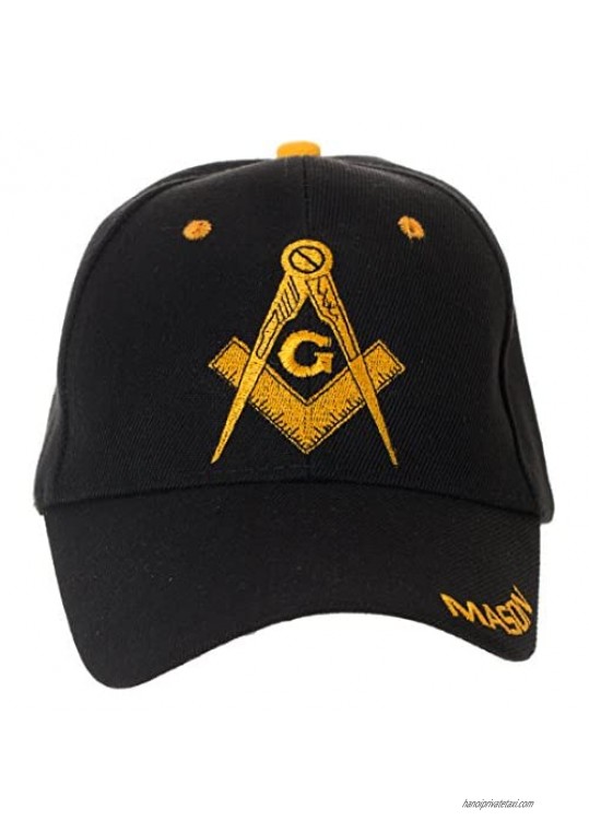 Artisan Owl Masonic Square and Compass Hat - 100% Acrylic Embroidered Cap