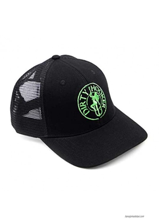 Black Premium Hat with Neon Green Round Logo