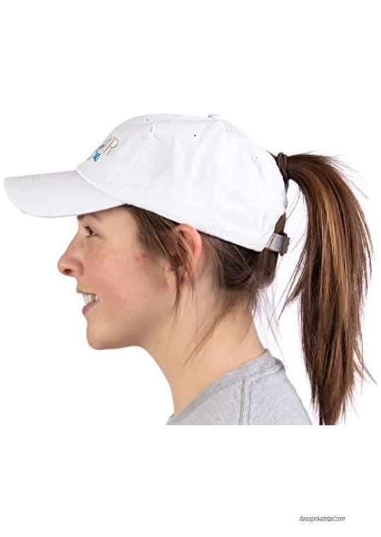 Boat Hair Don't Care | Ponytail Dad Hat Boating Lake Cute Pony Tail Low Cap