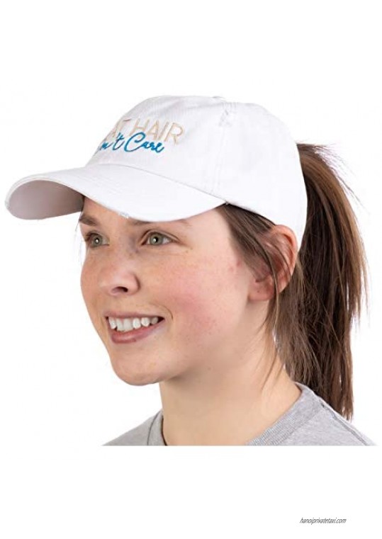 Boat Hair  Don't Care | Ponytail Dad Hat  Boating Lake Cute Pony Tail Low Cap