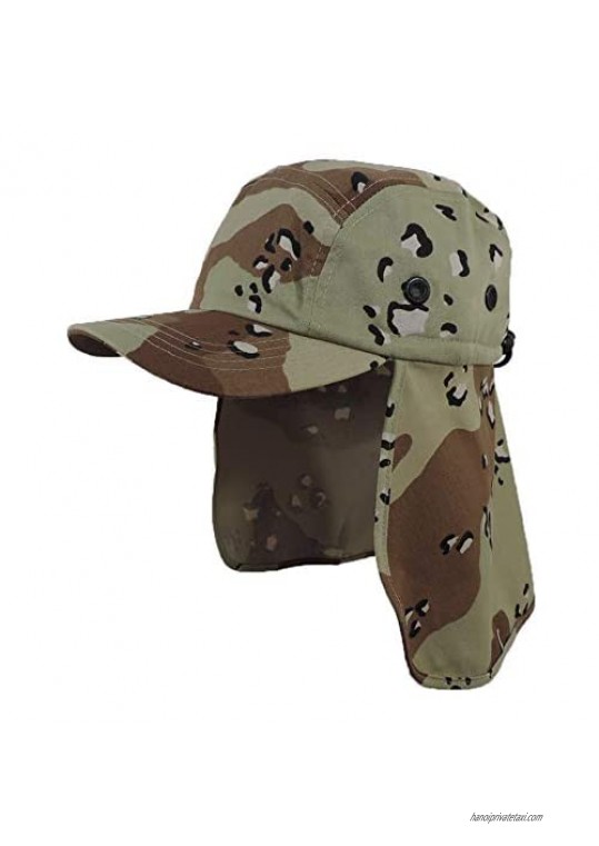 Desert Camo Cap Sun Protection Foreign Legion Flap Hat