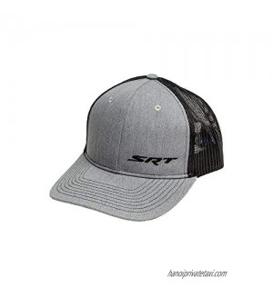 Dodge SRT Snapback Trucker Hat for Men Heather Grey/Black
