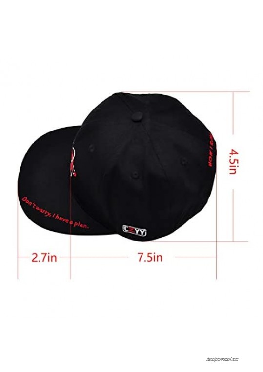 Flat Bill Cap Snapback Hat Embroidered with D20 Dice Molecule Power - Tabletop Gaming Gift for Dungeon Master or RPG Fan Black