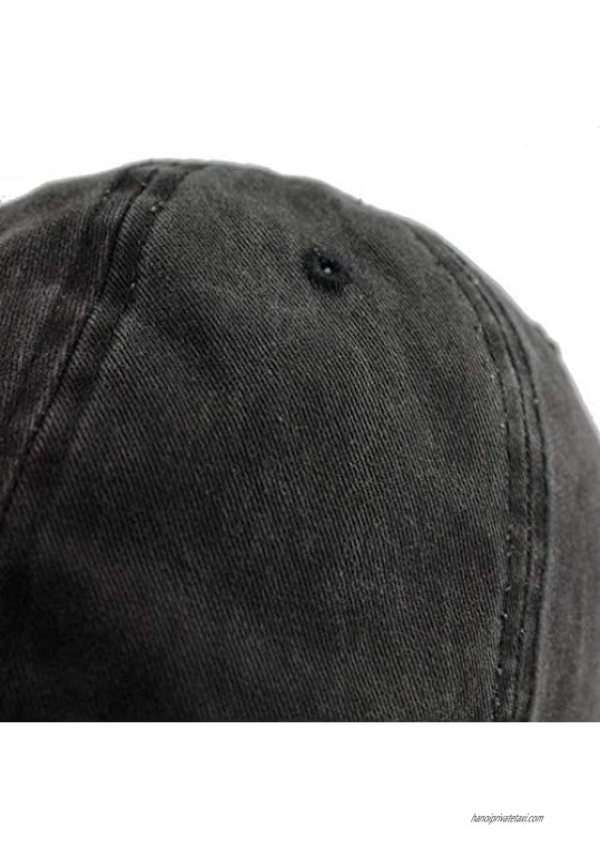 Funny Vintage Baseball Cap Washed Cotton Denim Adjustable Low Profile Dad Hat for Men&Women