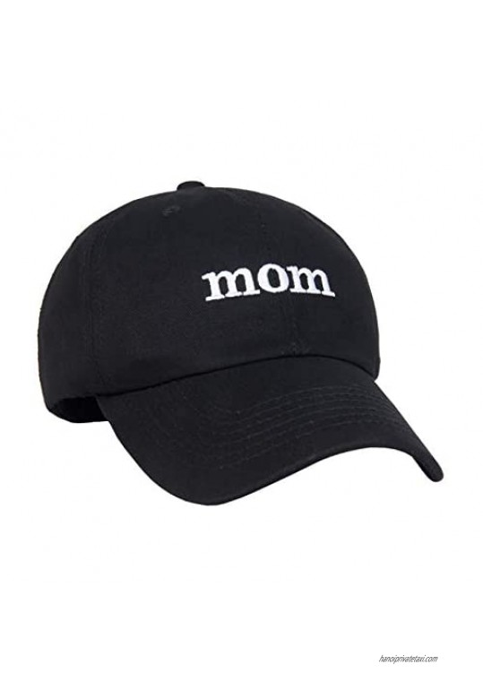 GEANBAYE Mom Hat with White Embroidered Classic Wild Baseball Hat for Women