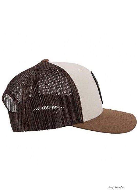 HOOEY Cheyenne Cream/Brown 6 Panel Adjustable Trucker Hat