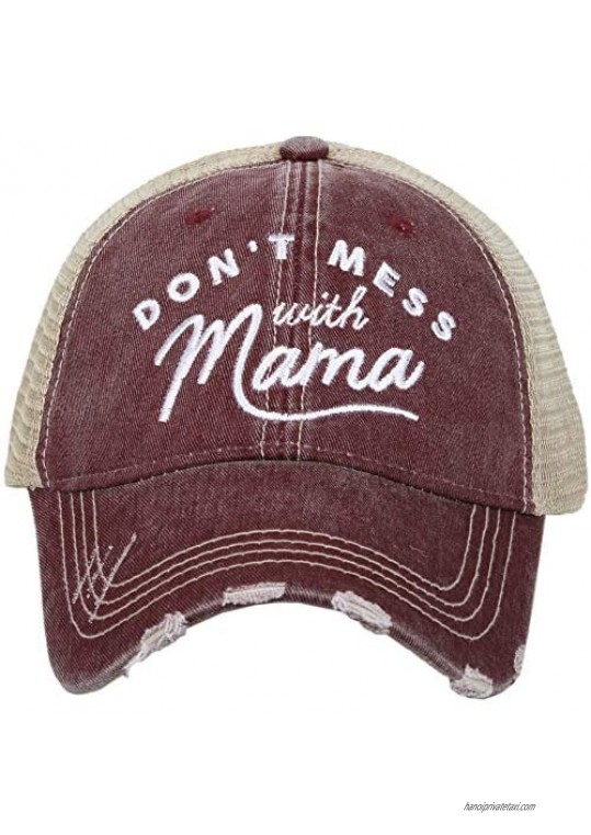 KATYDID Don’t Mess with Mama Baseball Cap - Trucker Hat for Women - Stylish Cute Ball Cap