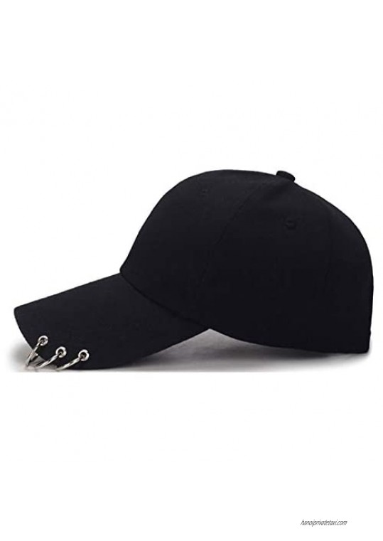 Kpop Hat Ring Baseball-Cap - Suga-Snapback Baseball Hat with Iron Rings