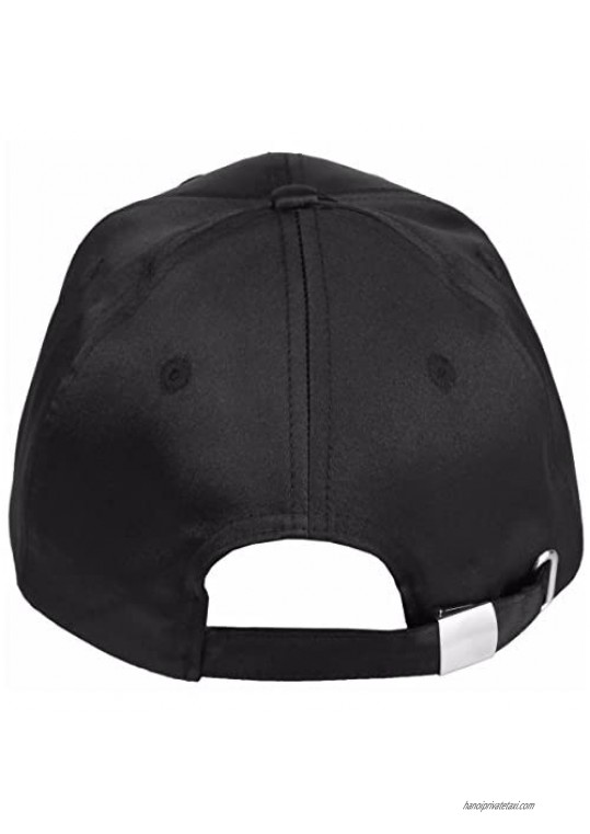 moonsix Baseball Cap Plain Polyester 6 Panel Satin Sport Dancing Summer Sun Visor Hat