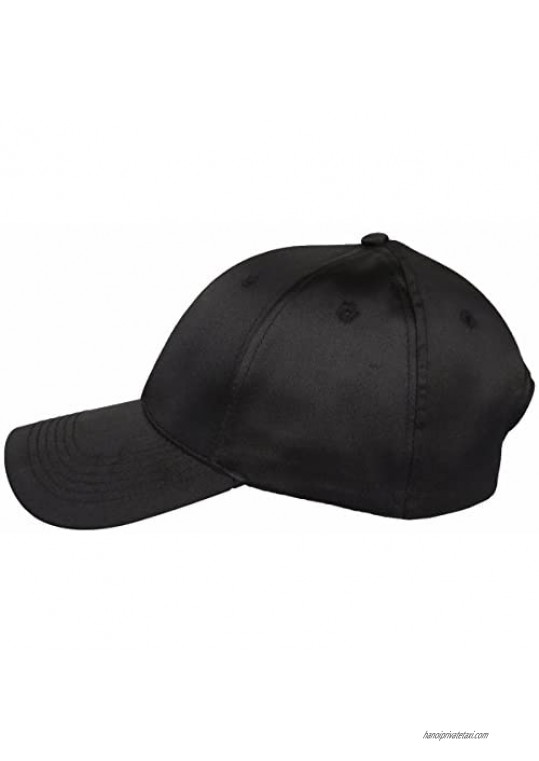 moonsix Baseball Cap Plain Polyester 6 Panel Satin Sport Dancing Summer Sun Visor Hat