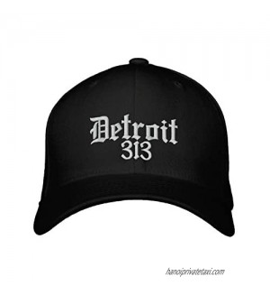 NVDUYGQ Embroidered Hat Baseball Caps for Men & Women Detroit 313 Embroidery Baseball Hats Embroidery Dad Hats Hip Hop Hat Black