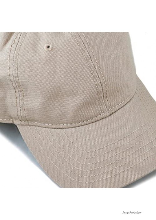 The Hat Depot 100% Cotton Canvas 6-Panel Low-Profile Adjustable Dad Baseball Cap