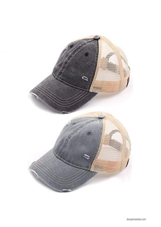 Trucker Hat 2-Pack: Black & Grey WASHED