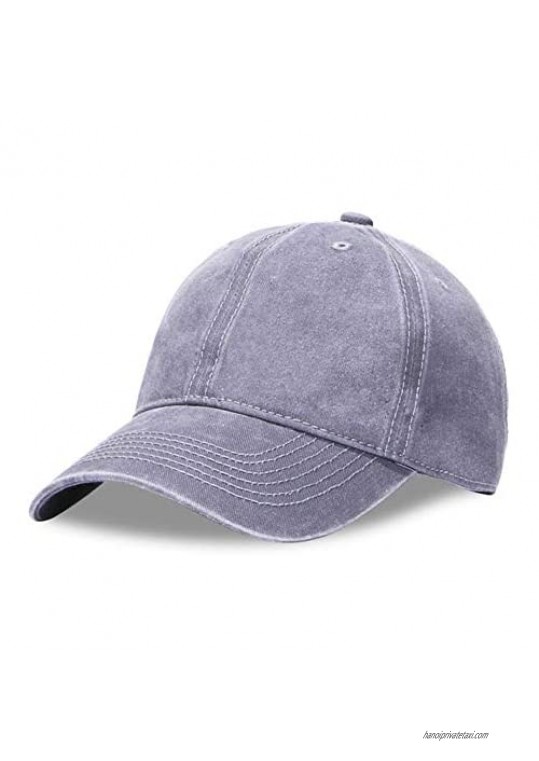 Unisex Adjustable Top Hats for Women Mens Baseball Caps Solid Baseball Hats Cotton Dad Hats