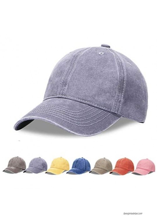 Unisex Adjustable Top Hats for Women Mens Baseball Caps Solid Baseball Hats Cotton Dad Hats