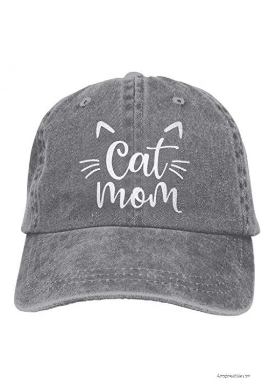 Waldeal Women's Cat Mom Embroidered Hat Adjustable Baseball Cap