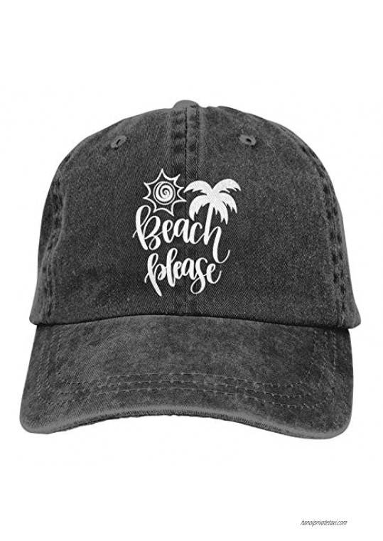 Waldeal Women's Funny Beach Please Hat Vintage Washed Adjustable Baseball Cap