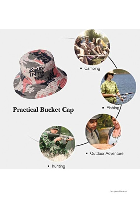 A&R Bucket Hat for Men Women Fashion Reversible Funny Fisherman Cap for Fishing