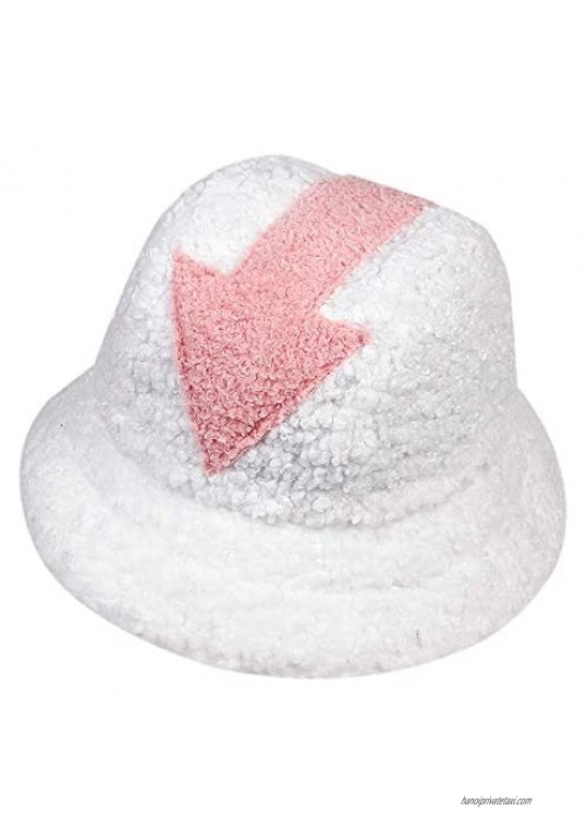 Appa Bucket Hats Women Arrow Cute Winter Warm Soft Comfortable Cap Lamb Wool Fisherman Hat