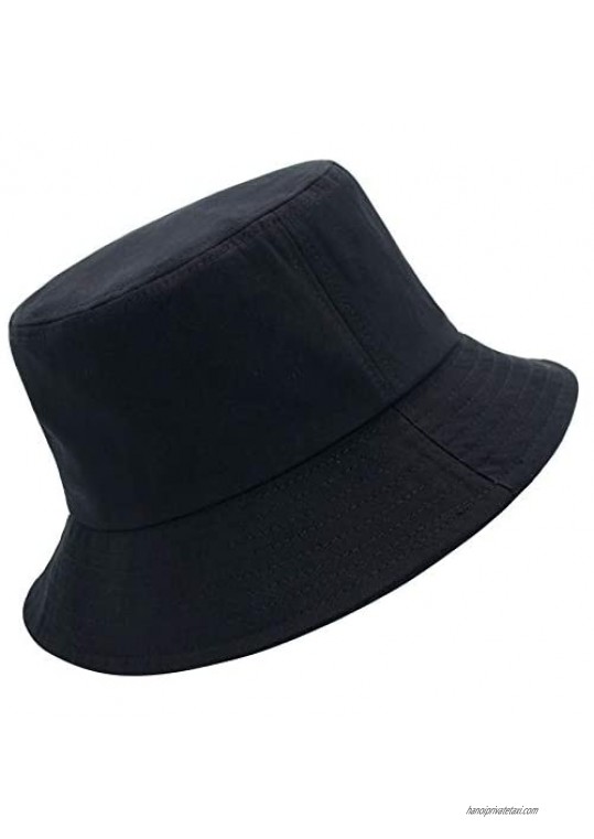 Bucket Hat Unisex-Adult American Flag Embossed Hat Summer Travel Beach Sun Hat Visor Outdoor Fisherman Cap Black Blue