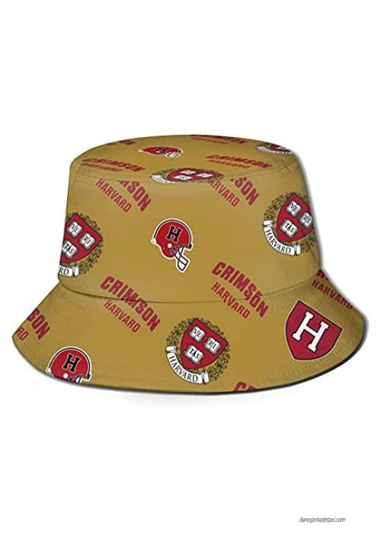 Har-vard CRI-mson Bucket Hat Sun Hats for Men Summer Outdoor Sun Protection Wide Brim Bucket Hat Foldable Cap Fashional Bucket Hats for Women
