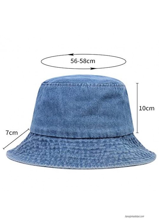 VORON Women Butterfly Embroidered Sun Hat Foldable Bucket Hat Packable Boonie Hat for Fishing Beach Travel