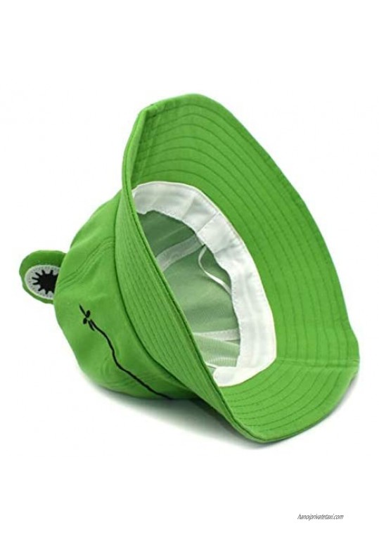 Yvmurain Cute Frog Bucket Sun Hats Funny Summer Packable Fisherman Cotton Hat Unisex for Adult Women Men