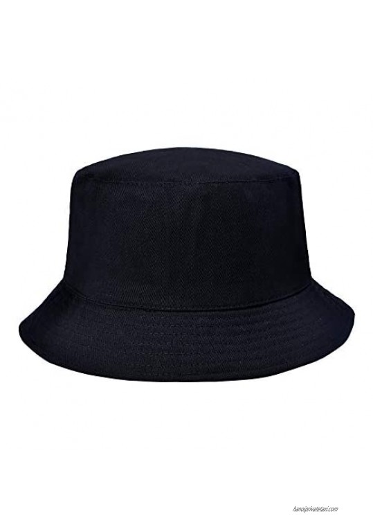 ZLYC Unisex Travel Lovely Print Bucket Hats for Women Men Summer Cute Outdoor Fishmen Cap