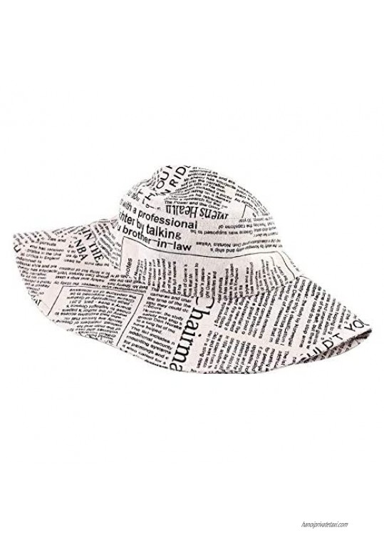 ZLYC Womens Summer Wide Brim Bucket Hat Outdoor Packable Sun Hats