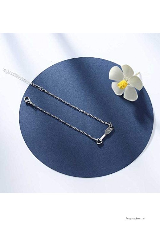 Aetorgc Boho Anklet Love Ankle Bracelet Arrow Beach Foot Chain Jewelry for Women and Girls