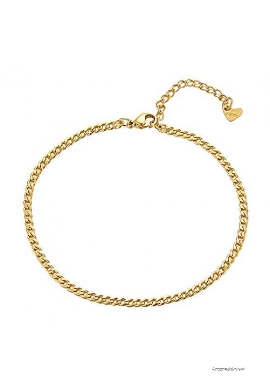 Ankle Bracelets for Women Girls Gold Silver Adjustable Chain Beach Anklet Bracelet Jewelry Anklet
