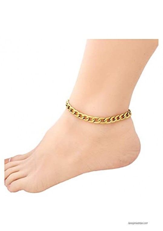 Fashion 21 Stainless Steel Chain Anklet for Women Girls Adjustable Ankle Bracelet Jewelry