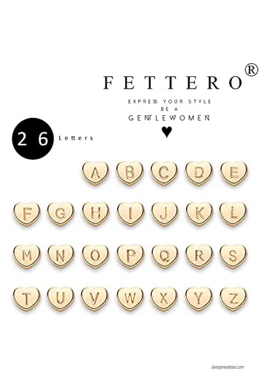 Fettero Initial Anklet Gold Tiny Heart Foot Chain 14K Gold Plated Boho Beach Simple Minimalist Personalized Jewelry for Women Letter