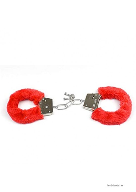 Fuqimanman2020 Colorful Wrist Leather Fluffy Handcuffs Bracelet Lock Key Bracelet Anklet for Women Girls Jewelry