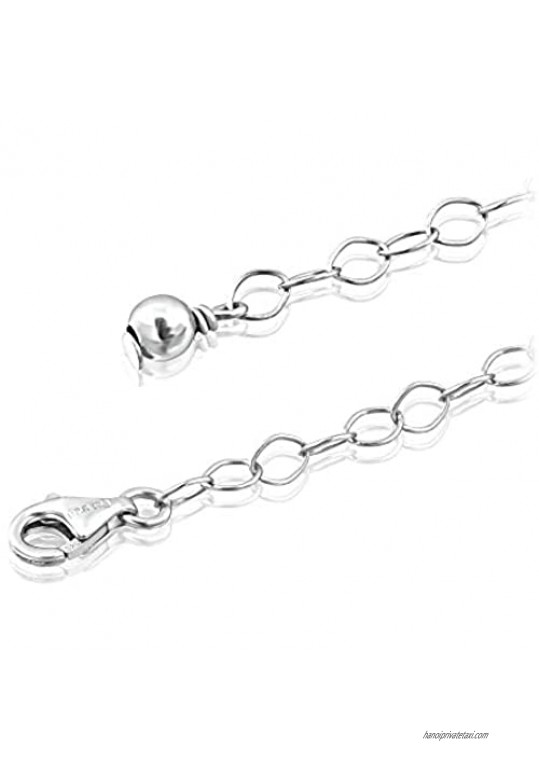 Sea of Ice 3 Pieces Set Sterling Silver Extenders Chain for Necklace Bracelet Anklet 1 2 and 4