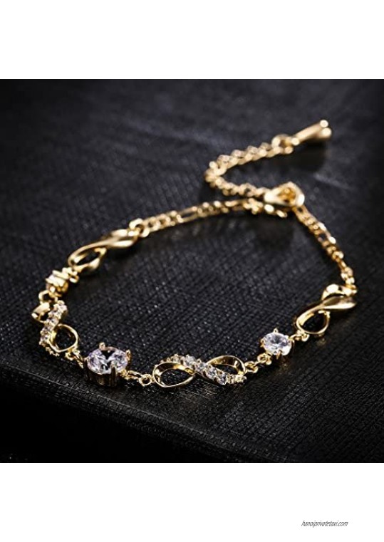 XIA YAN 14K Gold Ankle Bracelets for Women Simple Cute Bracelet for Girls Boho Beach Foot Bracelet Jewelry Adjustable Chain