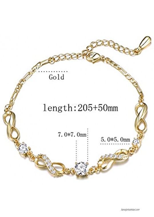 XIA YAN 14K Gold Ankle Bracelets for Women Simple Cute Bracelet for Girls Boho Beach Foot Bracelet Jewelry Adjustable Chain