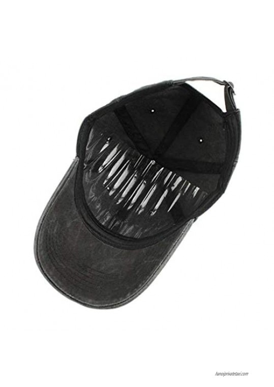 Adult Unisex Adjustable Cowboy hat Baseball Cap Trucker Hat Black Cotton Sun Hat