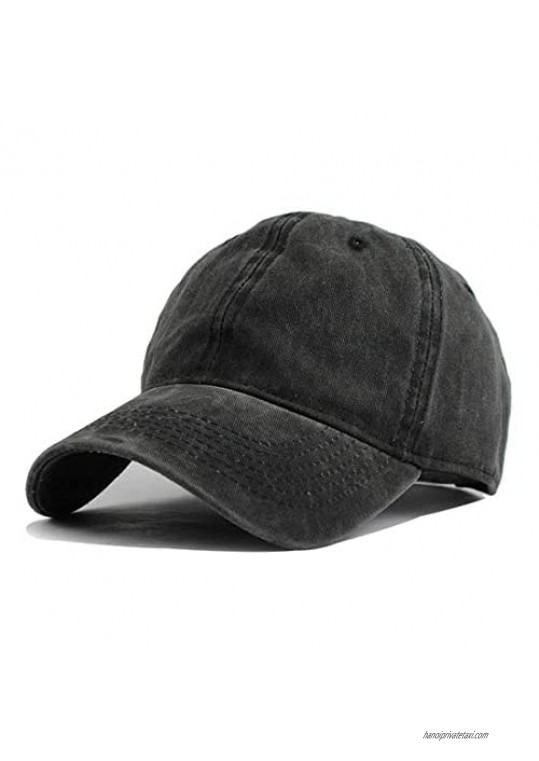 Adult Unisex Adjustable Cowboy hat Baseball Cap Trucker Hat Black Cotton Sun Hat