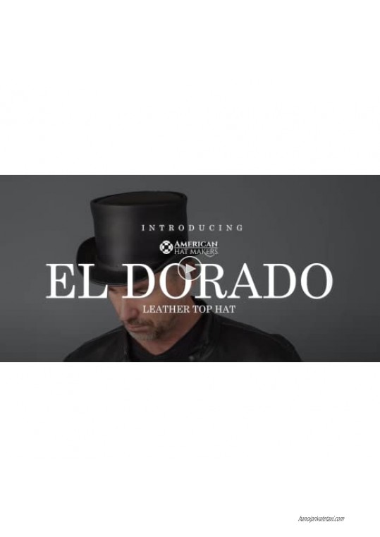 American Hat Makers El Dorado Top Hat with Bullet Band — Handcrafted Genuine Leather